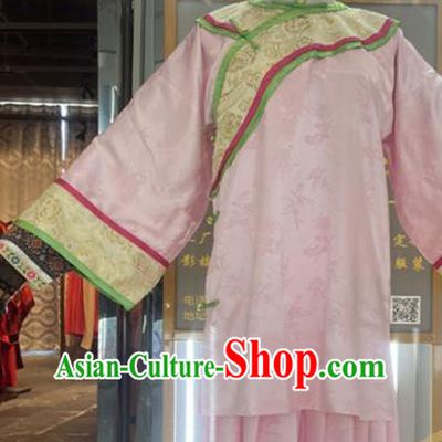 Chinese Qing Dynasty Civilian Lady Pink Dress Outfits Traditional Drama My Fair Princess Xia Ziwei Garment Costumes Ancient Young Beauty Clothing
