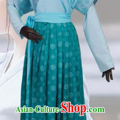 Chinese Tang Dynasty Swordswoman Green Dress Outfits Traditional Drama Chang Ge Xing Li Changge Garment Costumes Ancient Princess Clothing