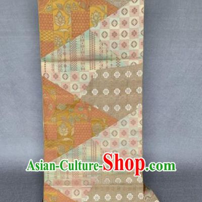 Japanese Summer Kimono Dress Corset Accessories Traditional Yukata Robe Golden Brocade Belt Classical Royal Pattern Wafuku Waistband