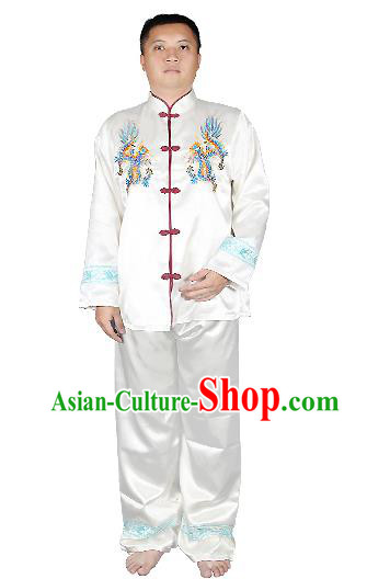 China Traditional Martial Arts White Outfits Wushu Performance Costumes Kung Fu Training Clothing China Traditional Martial Arts White Outfits Wushu Performance Costumes Kung Fu Training Clothing