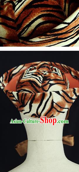 Chinese Handmade Opera Warrior Headdress Ancient Huntsman Headwear Beijing Opera Wusheng Leopard Hat Chinese Handmade Opera Warrior Headdress Ancient Huntsman Headwear Beijing Opera Wusheng Leopard Hat