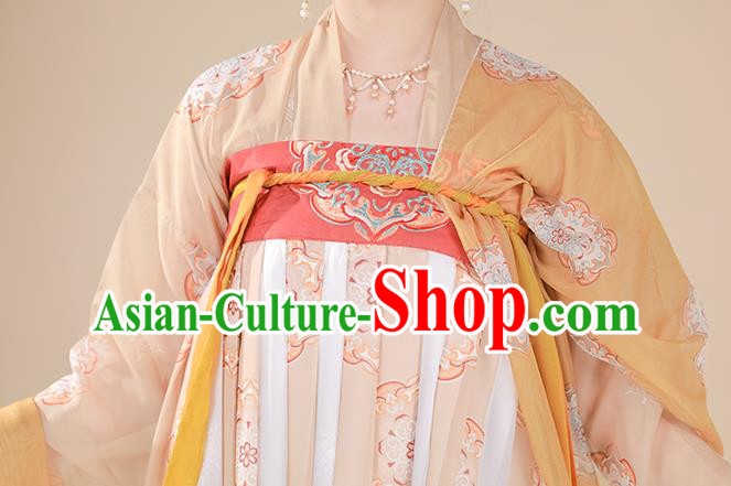 China Traditional Hanfu Garment Costumes  Ancient Princess Hanfu Dress Tang Dynasty Palace Beauty Clothing