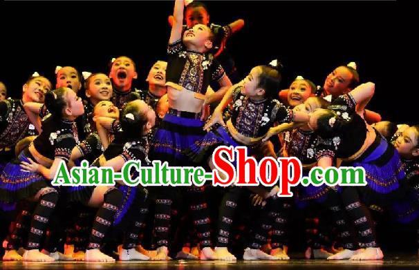 China Fan Dance Costumes Yangko Dance Outfits Children Dance Fashions Folk Dance Uniforms China Fan Dance Costumes Yangko Dance Outfits Children Dance Fashions Folk Dance Uniforms