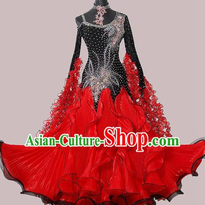 Custom Waltz Competition Costume Modern Dance Fashion International Dance Performance Dress Ballroom Dancing Clothing