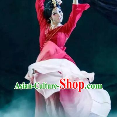 Chinese Classical Dance Red Dress Stage Performance Garment Zhaojun Chu Sai Dance Costumes Female Solo Dance Clothing