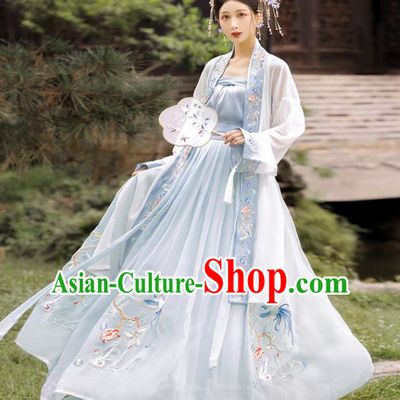 China Song Dynasty Royal Princess Hanfu Dress Traditional Historical Clothing Ancient Court Woman Garment Costumes