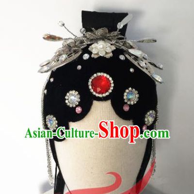 Top China Opera Diva Dance Hair Accessories Classical Dance Wigs Chignon Headwear Group Beauty Dance Hairpieces