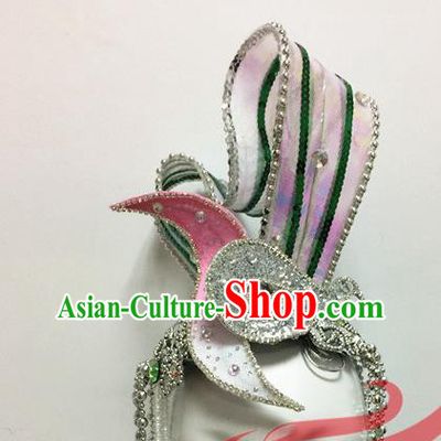 Top China Spring Festival Gala Stage Performance Headdress Woman Group Lotus Dance Hair Crown Opening Dance Hair Accessories