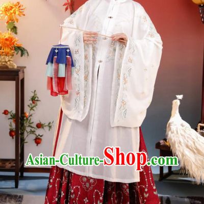 China Ancient Nobility Lady Garment Costumes Ming Dynasty Young Woman Hanfu Dress Traditional Historical Clothing Full Set