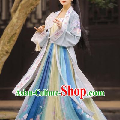 China Ancient Court Lady Garment Costumes Traditional Noble Woman Historical Clothing Song Dynasty Princess Hanfu Dresses Full Set