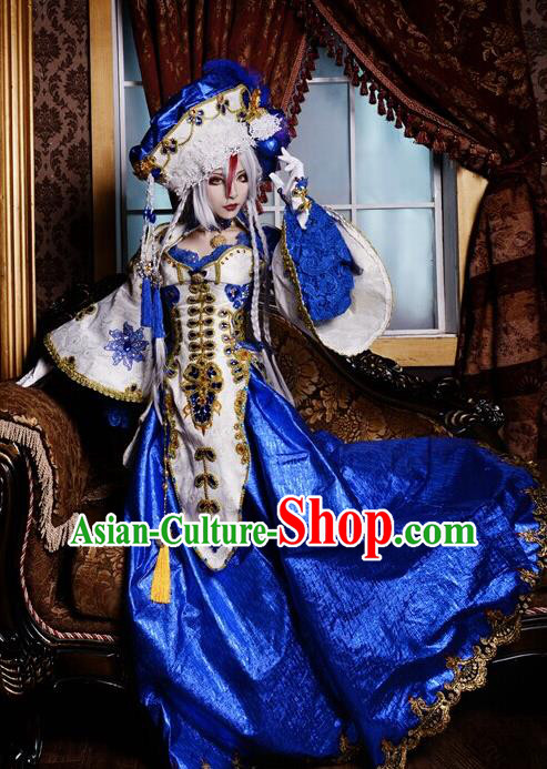 Custom Halloween Fancy Ball Garment Costume Baroque Princess Clothing Cosplay Witch Trailing Dress Custom Halloween Fancy Ball Garment Costume Baroque Princess Clothing Cosplay Witch Trailing Dress