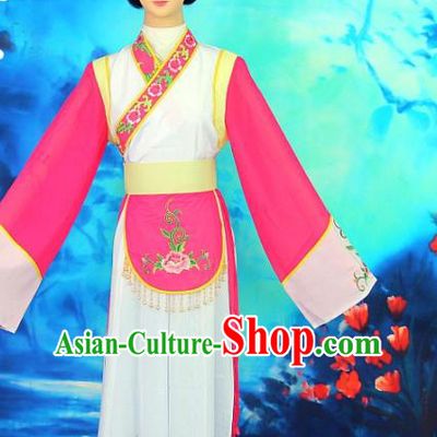Chinese Beijing Opera Xiaodan Clothing Ancient Servant Girl Dress Outfits Traditional Shaoxing Opera Young Lady Garment Costume