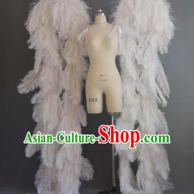 Custom Halloween Cosplay Giant Wing Stage Show Props Christmas Performance Deluxe Feather Wings Miami Catwalks Back Decoration Accessories