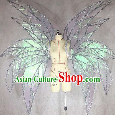 Custom Carnival Catwalks Back Accessories Brazil Parade Props Halloween Cosplay Shining Wings Stage Show Decorations