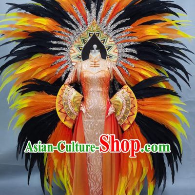 Custom Miami Parade Back Accessories Cosplay Angel Feather Wings Halloween Performance Decorations Stage Show Deluxe Props Opening Dance Giant Wear