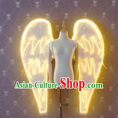 Custom Halloween Performance Decorations Stage Show LED Props Opening Dance Wear Miami Parade Accessories Cosplay Angel Feather Wings