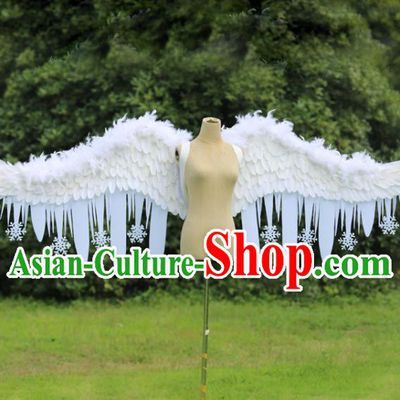 Custom Miami Stage Show Feather Wear Christmas Catwalks Props Opening Dance Deluxe Angel Wings Carnival Parade Accessories