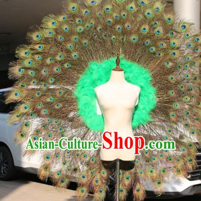 Custom Opening Dance Deluxe Angel Wings Carnival Parade Back Accessories Miami Stage Show Peacock Feather Wear Christmas Catwalks Props