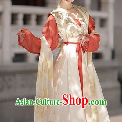 China Ancient Palace Beauty Garment Costumes Tang Dynasty Princess Historical Clothing Traditional Hanfu Dress Complete Set
