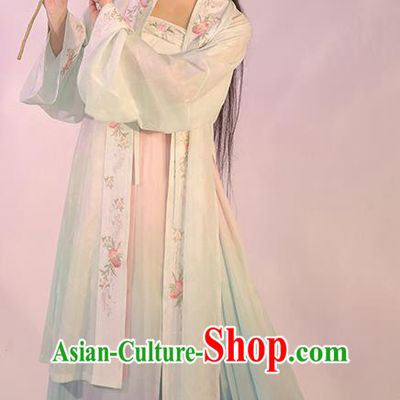 China Traditional Embroidered Hanfu Dress Ancient Court Woman Garment Costumes Song Dynasty Palace Princess Historical Clothing