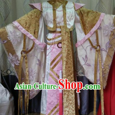 China Cosplay Fairy Queen Dress Outfits Traditional Puppet Show Swordswoman Piao Miaoyue Garment Costumes Ancient Empress Clothing