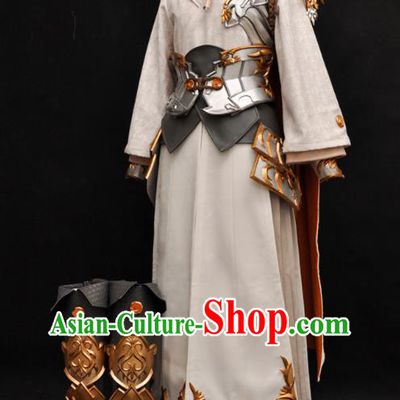 Chinese Ancient Swordsman Armor Uniforms Traditional Cosplay Young Knight Clothing Swords of Legends Warrior Ge Xuan Garment Costumes