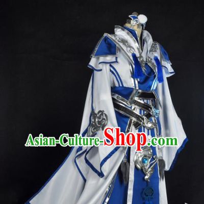 Chinese Game Role Royal Prince Garment Costumes Ancient Swordsman Uniforms Traditional Cosplay Young Knight Clothing
