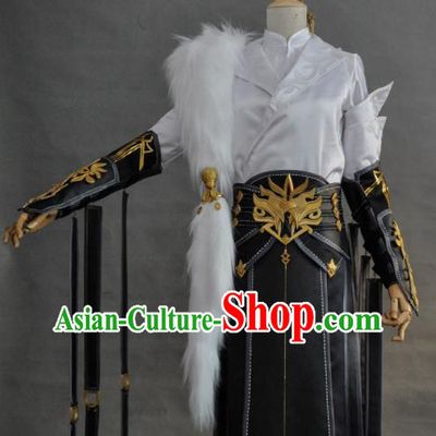 Custom Moonlight Blade Swordsman Garment Costumes Game Role Chivalrous Male Suits Cosplay Knight Clothing