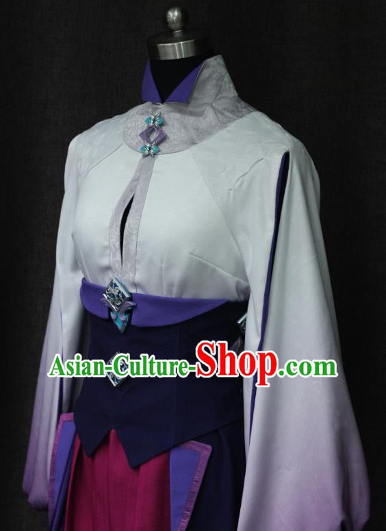Top Cosplay Maidservant Dress Swords of Legends Swordswoman Garment Costume Traditional Kung Fu Lady Clothing Top Cosplay Maidservant Dress Swords of Legends Swordswoman Garment Costume Traditional Kung Fu Lady Clothing