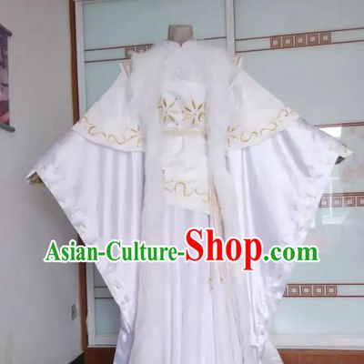 Chinese Puppet Show Royal Highness Garment Costumes Ancient Young Childe Uniforms Traditional Cosplay Swordsman Clothing