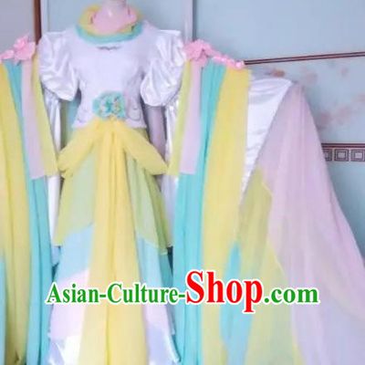 China Ancient Palace Beauty Clothing Cosplay Princess Water Sleeve Dress Outfits Traditional Puppet Show Yan Pianpian Garment Costumes