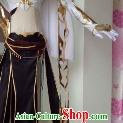 China Ancient Swordswoman Clothing Cosplay Female Knight Dress Outfits Traditional JX Online Garment Costumes