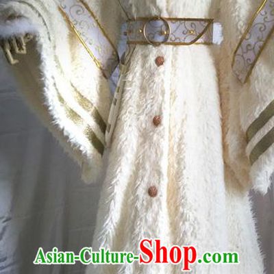 Chinese Traditional Cosplay Swordsman Winter Clothing Puppet Show Royal Prince Garment Costumes Ancient Noble Childe Uniforms
