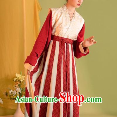 China Ancient Tang Dynasty Princess Historical Clothing Traditional Hanfu Dress Court Beauty Garment Costumes