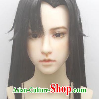 Handmade China Traditional Hanfu Warrior Hairpieces Ancient Swordsman Headdress Cosplay Qin Dynasty Young Knight Wigs