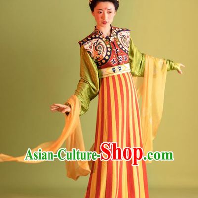 China Tang Dynasty Dance Lady Historical Clothing Traditional Court Hanfu Dress Ancient Palace Princess Garment Costumes