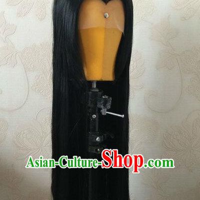 Chinese Ancient Young Hero Periwig Hair Accessories Handmade Puppet Show Swordsman Headdress Traditional Cosplay Warrior Wigs Hairpieces