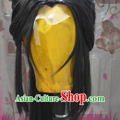 China Traditional Moonlight Blade Tian Xiang Hair Accessories Cosplay Heroine Hairpieces Ancient Young Lady Wigs Headdress