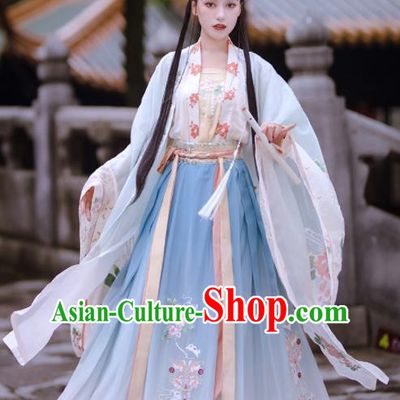China Traditional Court Lady Historical Clothing Ancient Princess Garment Costumes Song Dynasty Palace Beauty Hanfu Dress Apparels
