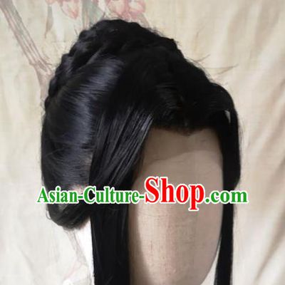 China Traditional Drama Word of Honor Chu Wanning Hair Accessories Cosplay Young Lady Front Lace Wigs Headwear Ancient Swordswoman Hairpieces