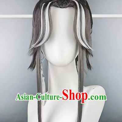 Chinese Ancient Swordsman Hair Accessories Cosplay Young Knight Hairpieces Traditional JX Online Xue Zhi Wigs Headdress