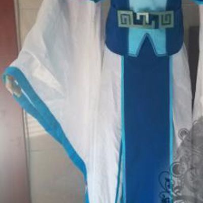 China Traditional Swords of Legends Immortal Zi Yin Garment Costumes Cosplay Swordsman Blue Apparels Ancient Taoist Priest Clothing