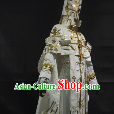 Professional Cartoon Role Hierarch Garment Costumes Cosplay Pope Clothing Halloween Performance Fashion and Hat