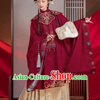 China Traditional Court Wedding Historical Clothing Ancient Imperial Consort Garment Costumes Ming Dynasty Palace Woman Hanfu Dress Apparels