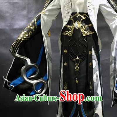 China Ancient Taoist Priest Clothing Traditional JX Online Chivalrous Kawaler Garment Costumes Cosplay Swordsman Apparels