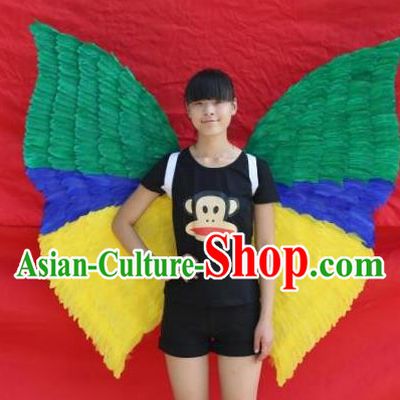 Top Opening Dance Back Accessories Brazil Parade Decorations Miami Catwalks Feather Props Stage Show Butterfly Wings