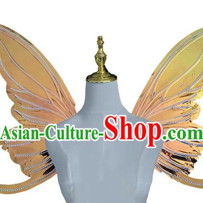 Top Stage Show Butterfly Wings Cosplay Flower Fairy Accessories Brazil Parade Back Decorations Catwalks Props