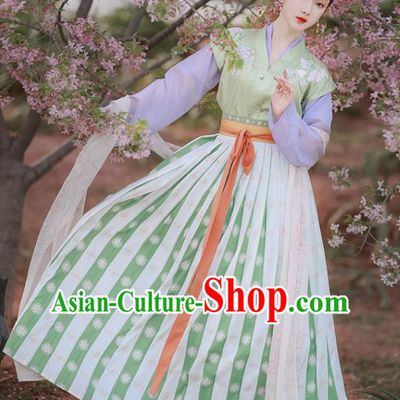 China Traditional Court Lady Hanfu Dress Apparels Ancient Princess Garment Costumes Tang Dynasty Historical Clothing Complete Set