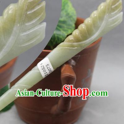 Handmade China Cheongsam Hair Accessories Traditional Jade Carving Hairpin Ancient Swordswoman Hair Stick