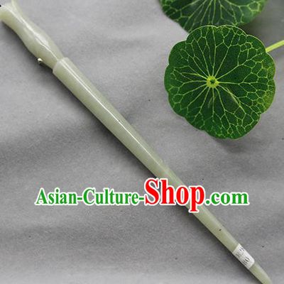 China Handmade Carving Hairpin Traditional Cheongsam Hair Accessories Ancient Hanfu Hair Stick Classical Jade Mangnolia Headpiece